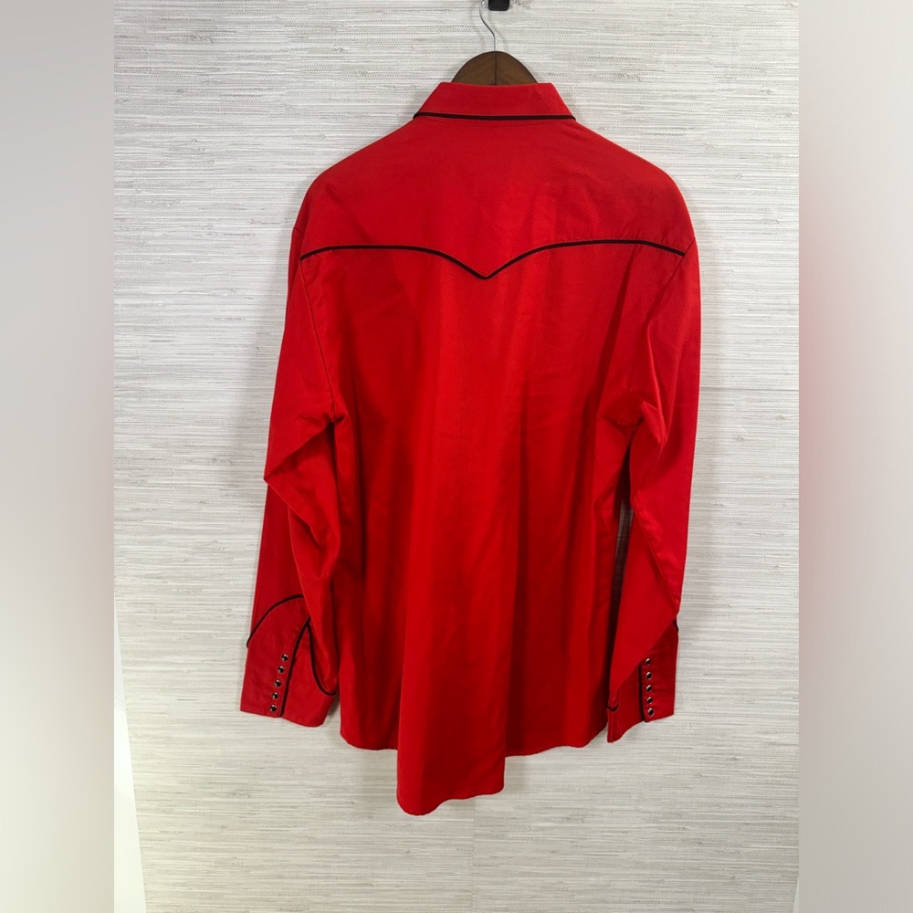 Men’s Vintage Roper Red Pearl Snap Mandolin Embroidered Button Down 2XL - Picture 2 of 13